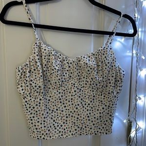 Cute polka dot tank top.